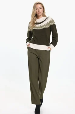 Vero Moda Pantalón largo detalle botones Verde Best