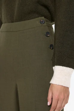 Vero Moda Pantalón largo detalle botones Verde Best