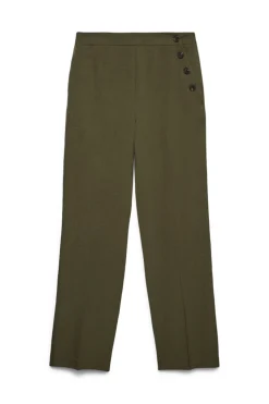 Vero Moda Pantalón largo detalle botones Verde Best