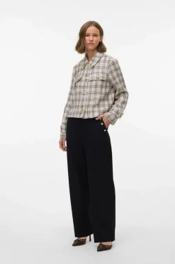 Vero Moda Pantalón largo detalle de botones Negro Outlet
