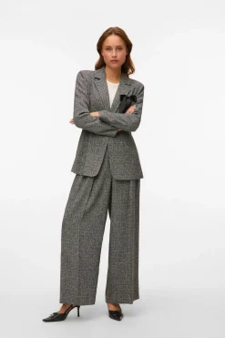 Vero Moda Pantalón largo efecto jaspeado Gris Outlet