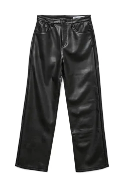 Vero Moda Pantalón largo efecto piel Negro Discount