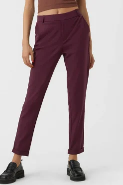 Vero Moda Pantalón largo recto Morado Outlet