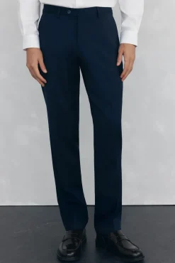 Pedro del Hierro Pantalón liso tailored bi-stretch Azul New