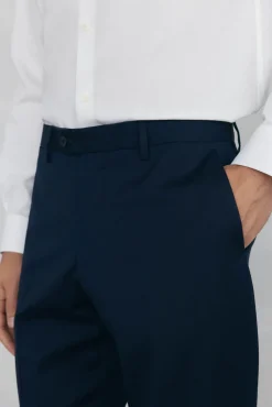 Pedro del Hierro Pantalón liso tailored bi-stretch Azul New