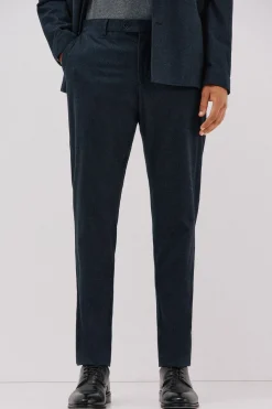 Cortefiel Pantalón microcuadro algodón Azul marino New