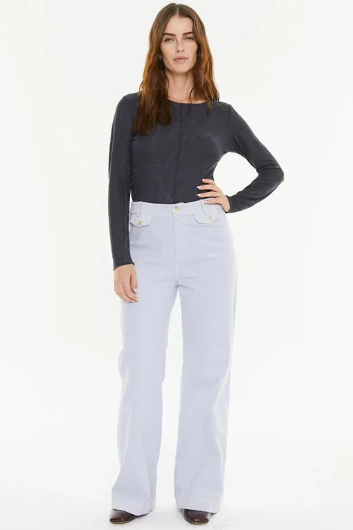 System Action Pantalón micropana marfil Discount - Tesoro de la Moda
