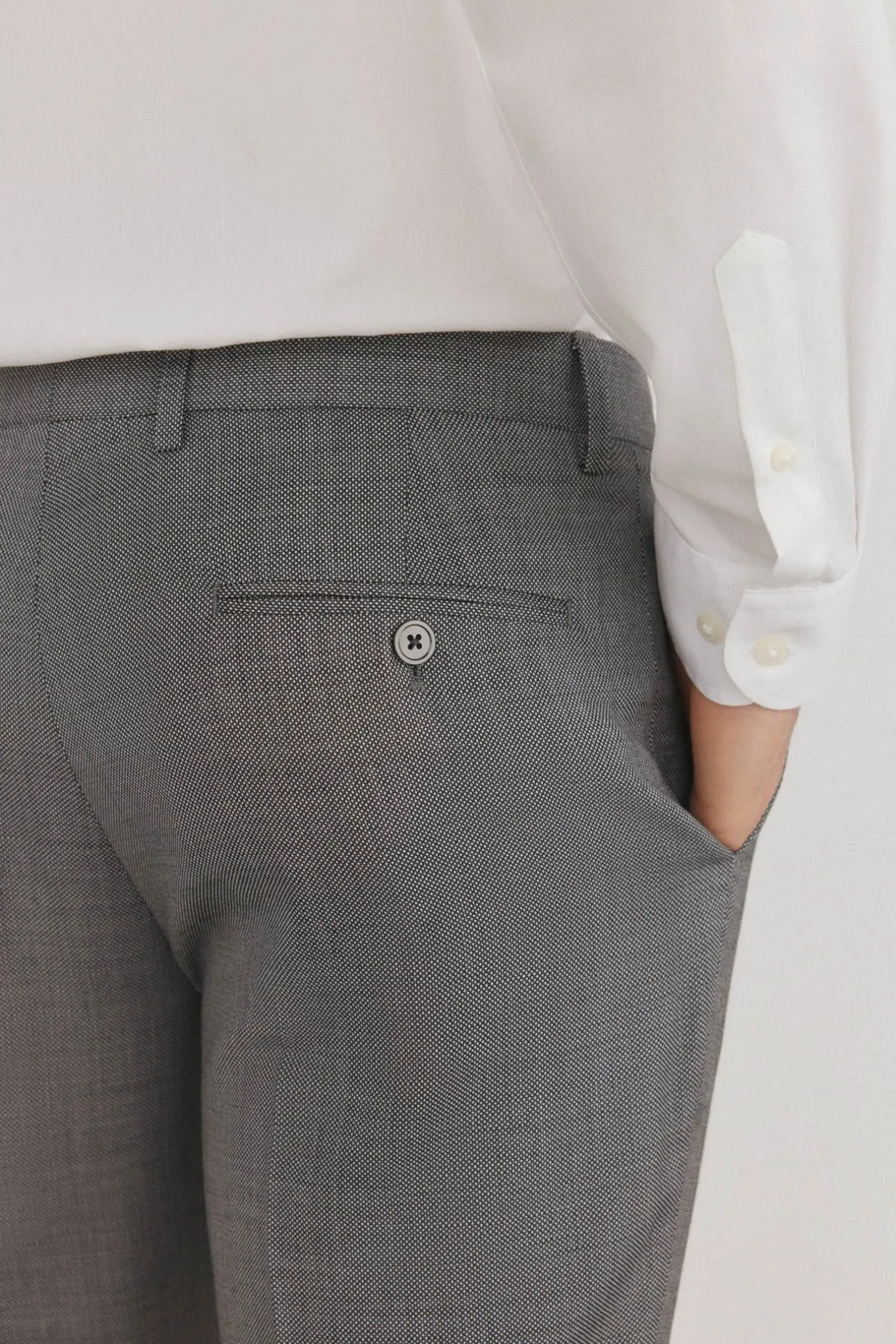 Pedro del Hierro Pantalón ojo de perdiz bi-stretch slim fit Gris Outlet