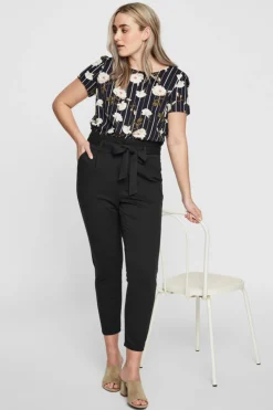 Vero Moda Curve Pantalón paperbag Negro New