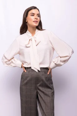 Object Pantalón pernera ancha Marr&oacute;n