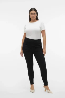 Vero Moda Curve Pantalón pitillo talla grande Negro Clearance