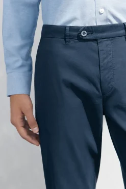 Pedro del Hierro Pantalón premium chino regular fit Azul Clearance