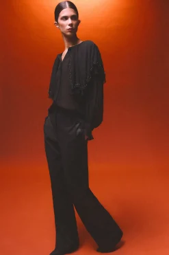 Pedro del Hierro Pantalón recto Negro Discount