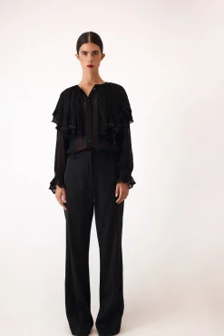 Pedro del Hierro Pantalón recto Negro Discount