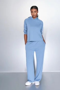 Dash and Stars Pantalón recto ancho medio azul Hot