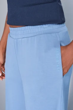 Dash and Stars Pantalón recto ancho medio azul Hot