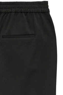 Vero Moda Pantalón recto con cintura elástica Negro New