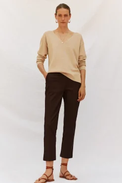 Cortefiel Pantalón recto con goma en la espalda Arena Best