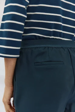 Cortefiel Pantalón recto con goma en la espalda Azul marino Sale