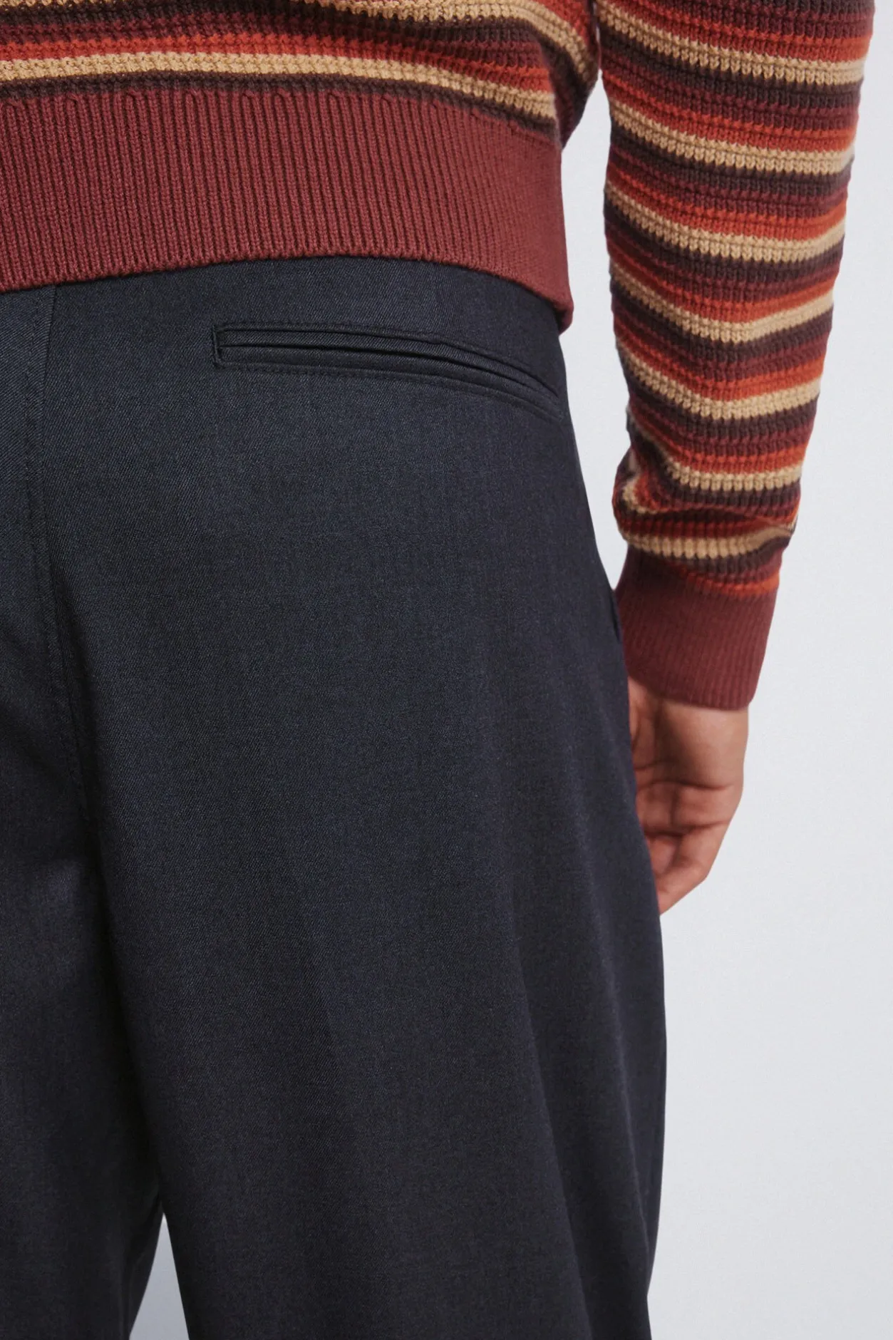 Springfield Pantalón recto pliegues wide straight fit gris Best