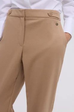 Pedro del Hierro Pantalón recto trabilla Beige Discount