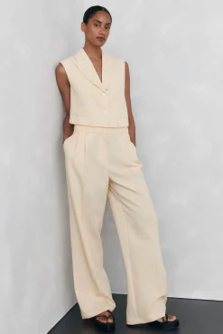 Pedro del Hierro Pantalón recto traje Amarillo