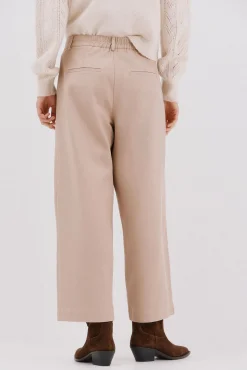 Cortefiel Pantalón sarga lavada Beige Discount