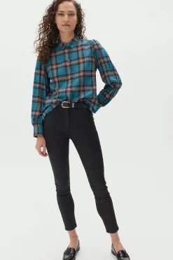 Caroll Pantalón slim algodón elástico Negro Sale