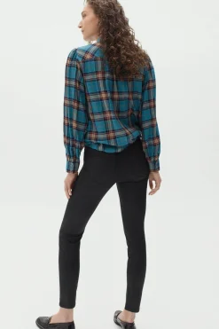 Caroll Pantalón slim algodón elástico Negro Sale