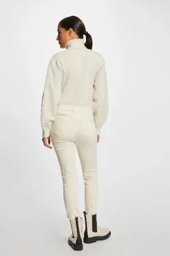 Morgan Pantalón slim talle estándar Marfil