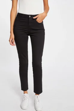Morgan Pantalón slim talle estándar Negro Clearance