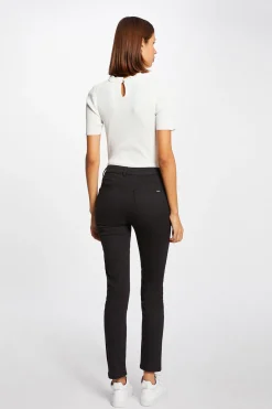 Morgan Pantalón slim talle estándar Negro Clearance