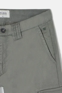 Silbon Pantalón sport cargo casual Verde New