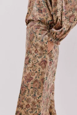 Cortefiel Pantalón terciopelo estampado Estampado marr&oacute;n Hot