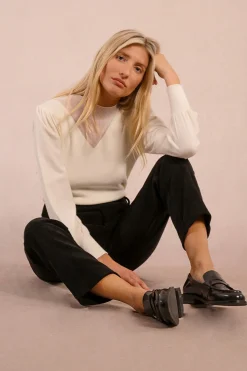 Molly Bracken Pantalón tobillero en tejido de micropana Negro Online