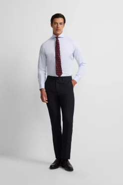 Silbon Pantalón traje clasico espiga Azul marino Sale