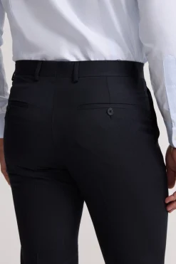 Silbon Pantalón traje clasico espiga Azul marino Sale