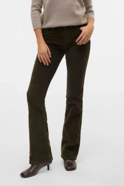 Vero Moda Pantalón vaquero acampanado Verde oscuro Hot