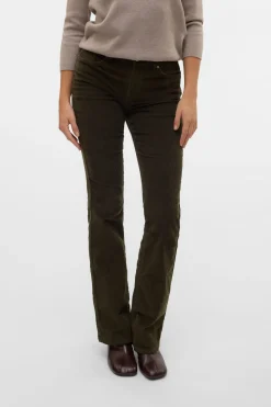 Vero Moda Pantalón vaquero acampanado Verde oscuro Hot