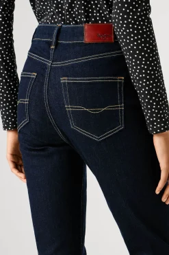 Pepe Jeans Pantalón vaquero acampanado tiro alto azul Outlet