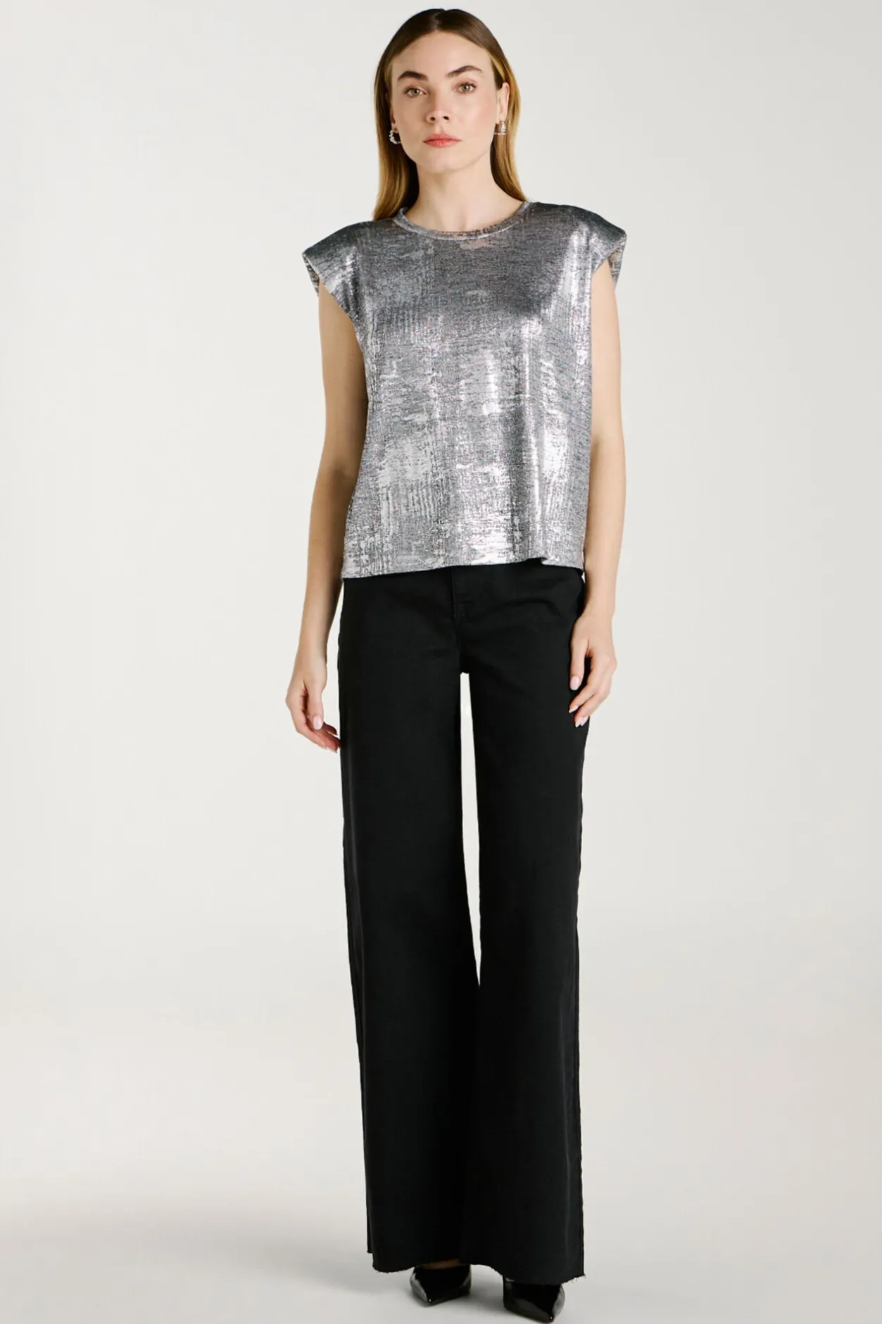 Vila Pantalón vaquero ancho Negro Outlet