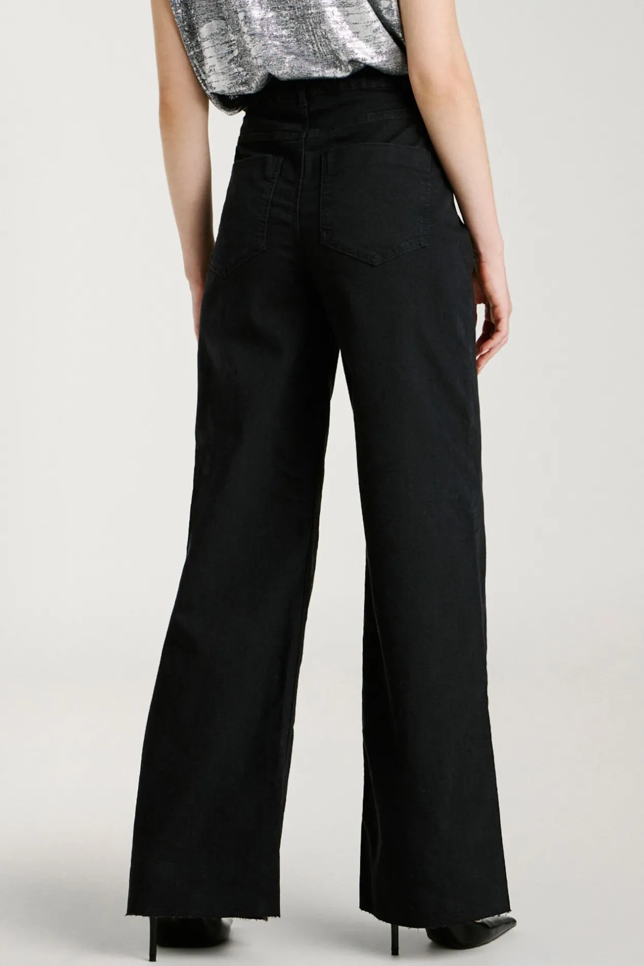 Vila Pantalón vaquero ancho Negro Outlet