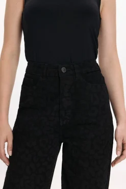 Vila Pantalón vaquero animal print Negro New