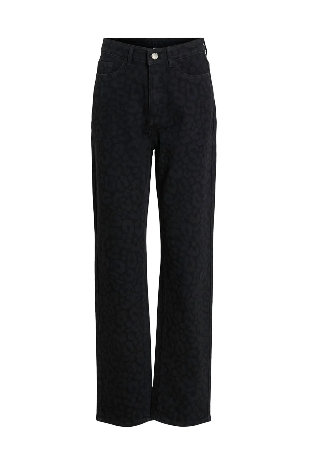 Vila Pantalón vaquero animal print Negro New