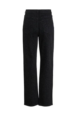 Vila Pantalón vaquero animal print Negro New