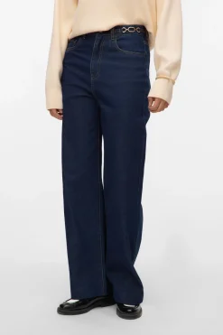 Vero Moda Pantalón vaquero detalle cadena Azul marino Discount