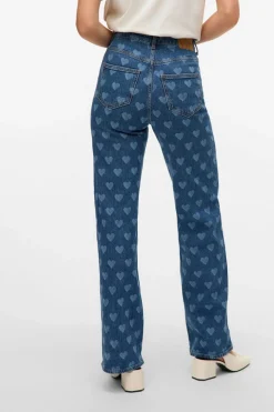 Vero Moda Pantalón vaquero estampado Azul Clearance