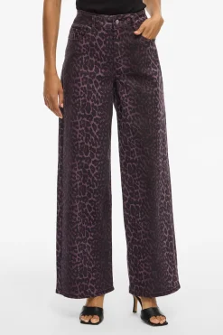 Vila Pantalón vaquero estampado leopardo Estampado granate Sale