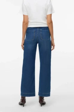 Vero Moda Pantalón vaquero pata ancha Azul marino Clearance