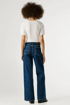 Pepe Jeans Pantalón vaquero recto tiro ultra alto azul Sale